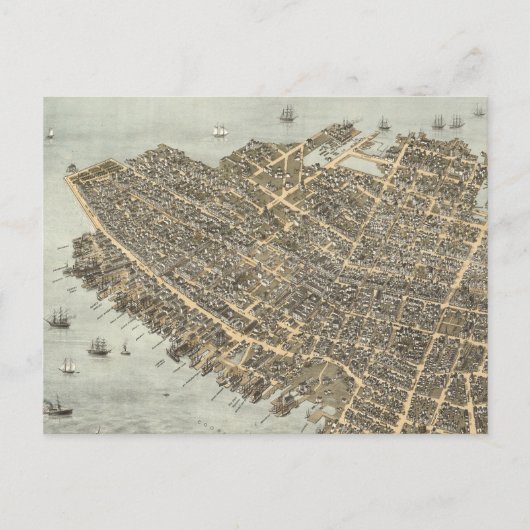 Postale Carte picturale ancienne de Charleston (1872) (Devant)