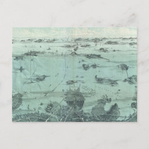 Postale Carte picturale vintage du port de Boston (1897)