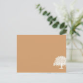 Postale Carte Place Brown/Mariage blanc Spring Tree (Debout devant)