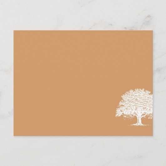 Postale Carte Place Brown/Mariage blanc Spring Tree (Devant)