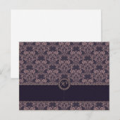 Postale Carte Place Mariage Dentelle pourpre (Devant / Derrière)