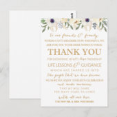 Postale Carte Place Mariage Floral moderne Merci (Devant / Derrière)