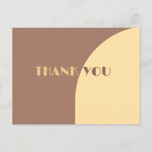 Postale Carte Plat Arché mariage Merci Mocha Mousse