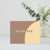 Postale Carte Plat Arché mariage Merci Mocha Mousse (Debout devant)