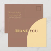 Postale Carte Plat Arché mariage Merci Mocha Mousse (Devant / Derrière)