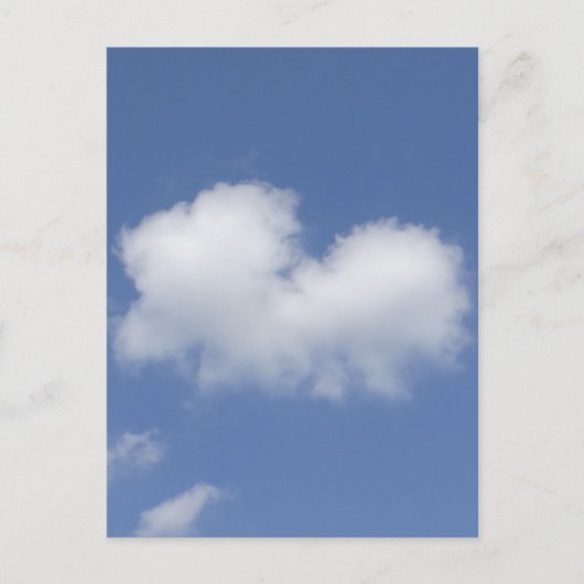 Postale Carte Plat Coeur Cloud (Devant)