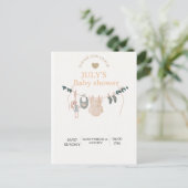 Postale Carte plate BABY SHOWER (Debout devant)