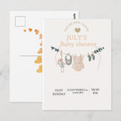 Postale Carte plate BABY SHOWER (Devant / Derrière)