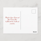 Postale Carte plate de Noël Joyeux Cardinal (Dos)