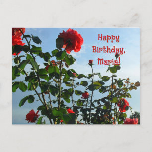 Postale Carte plate de voeux d'anniversaire avec photo de