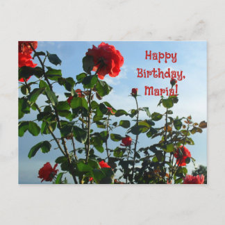 Postale Carte plate de voeux d'anniversaire avec photo de 
