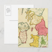 Postale Carte plate Îles britanniques (Devant / Derrière)