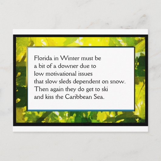 Postale Carte Poem Ferme Amusante #1 (Devant)