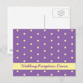 Postale Carte : Points violets et jaunes (Devant / Derrière)