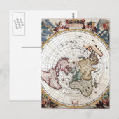 Postale Carte polaire du 18° siècle (Devant / Derrière)