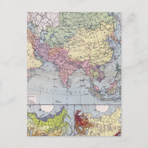 Postale Carte politique   Asie