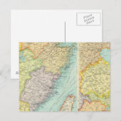 Postale Carte politique de la Chine orientale (Devant / Derrière)