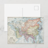 Postale Carte politique de l'Asie (1916) (Devant / Derrière)