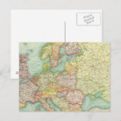 Postale Carte politique de l'Europe (Devant / Derrière)