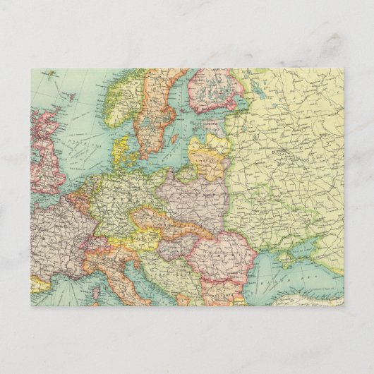 Postale Carte politique de l'Europe (Devant)