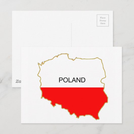 Postale Carte polonaise (Devant / Derrière)