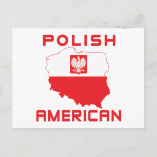 Postale Carte polonaise américaine