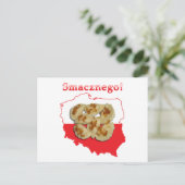 Postale Carte polonaise de Pierogi Smacznego (Debout devant)