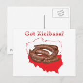 Postale Carte Polonaise Kielbasa (Devant / Derrière)