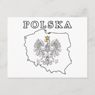 Postale Carte Polska avec aigle