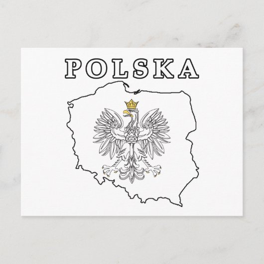 Postale Carte Polska avec aigle (Devant)