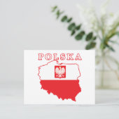 Postale Carte Polska avec aigle (Debout devant)