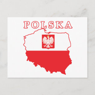 Postale Carte Polska avec aigle