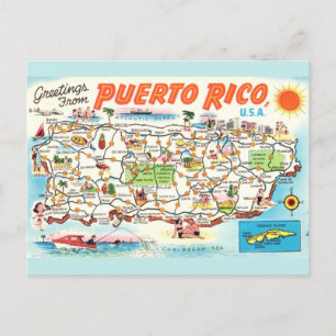 Postale Carte Porto Rico vintage