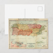 Postale Carte Porto Rico vintage, 1898 (Devant / Derrière)