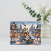 Postale Carte Pos de bus de Noël Steampunk (Debout devant)