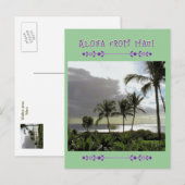 Postale CARTE POST "ALOHA from MAUI" Palm Trees (Devant / Derrière)