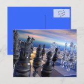 POSTALE CARTE POST-CARTE DU JEU D'ÉCHECS (Devant / Derrière)