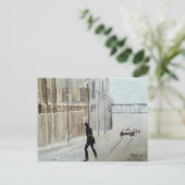 POSTALE CARTE POST DE LA NEIGE (Debout devant)