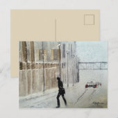 POSTALE CARTE POST DE LA NEIGE (Devant / Derrière)
