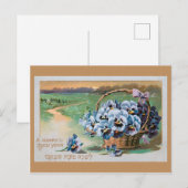 POSTALE CARTE POST DE NOUVEL AN JUIF (Devant / Derrière)