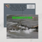 Postale CARTE POST EAU Missouri River (Devant / Derrière)