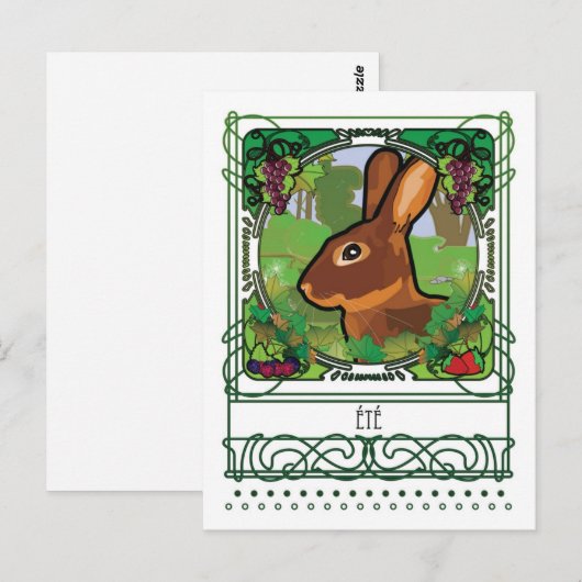 POSTALE CARTE POST ÉTÉ (Devant / Derrière)