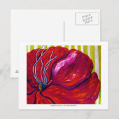 Postale CARTE POST Fleur Magenta (Devant / Derrière)