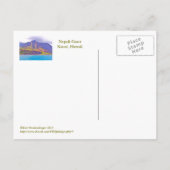 POSTALE CARTE POST, FLUTED CLIFFS OF NAPALI CAST (Dos)