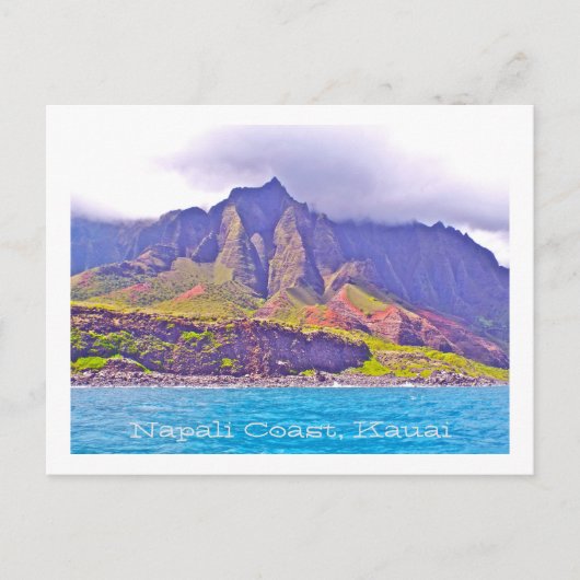 POSTALE CARTE POST, FLUTED CLIFFS OF NAPALI CAST (Devant)