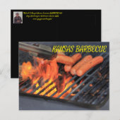 Postale CARTE POST Kansas BARBECUE. (Devant / Derrière)