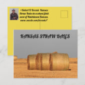 Postale CARTE POST Kansas Straw Bales (Devant / Derrière)