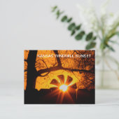 Postale CARTE POST Kansas Windmill Sunset (Debout devant)