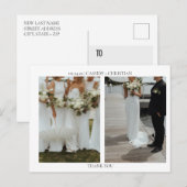 POSTALE CARTE POST MERCI (Devant / Derrière)