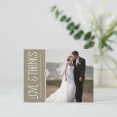 POSTALE CARTE POST MERCI MARIAGE MODERNE (Debout devant)